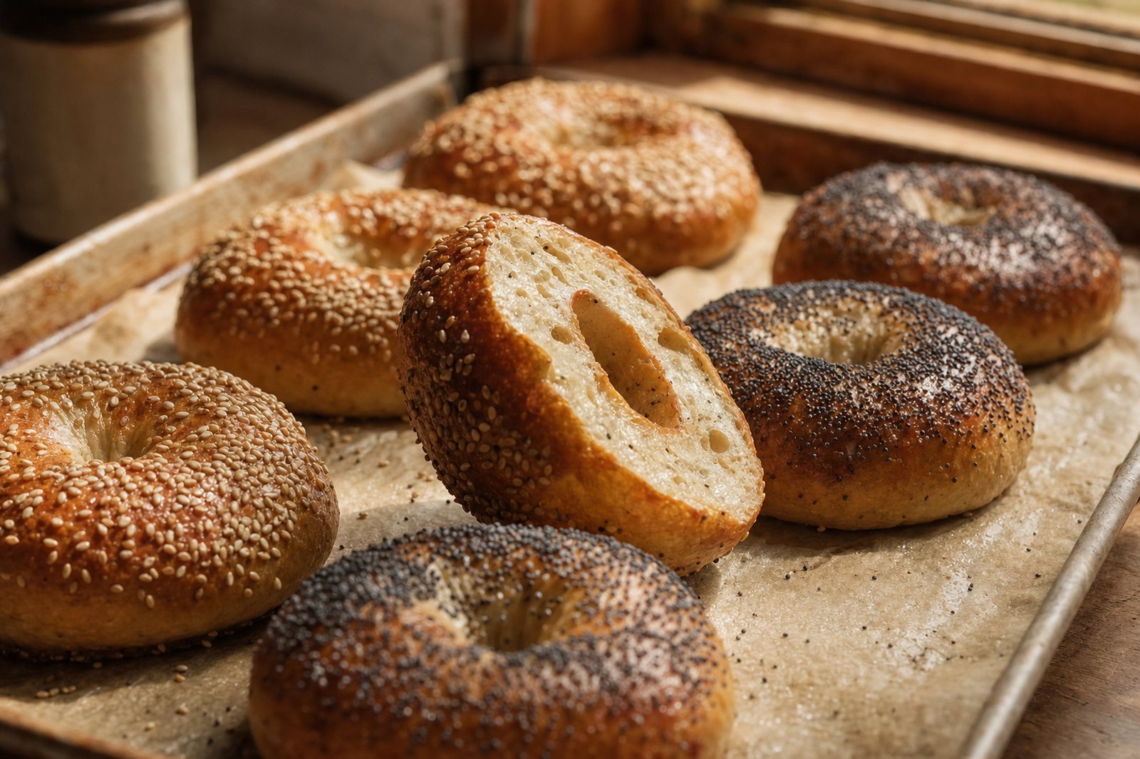 Sourdough Bagels