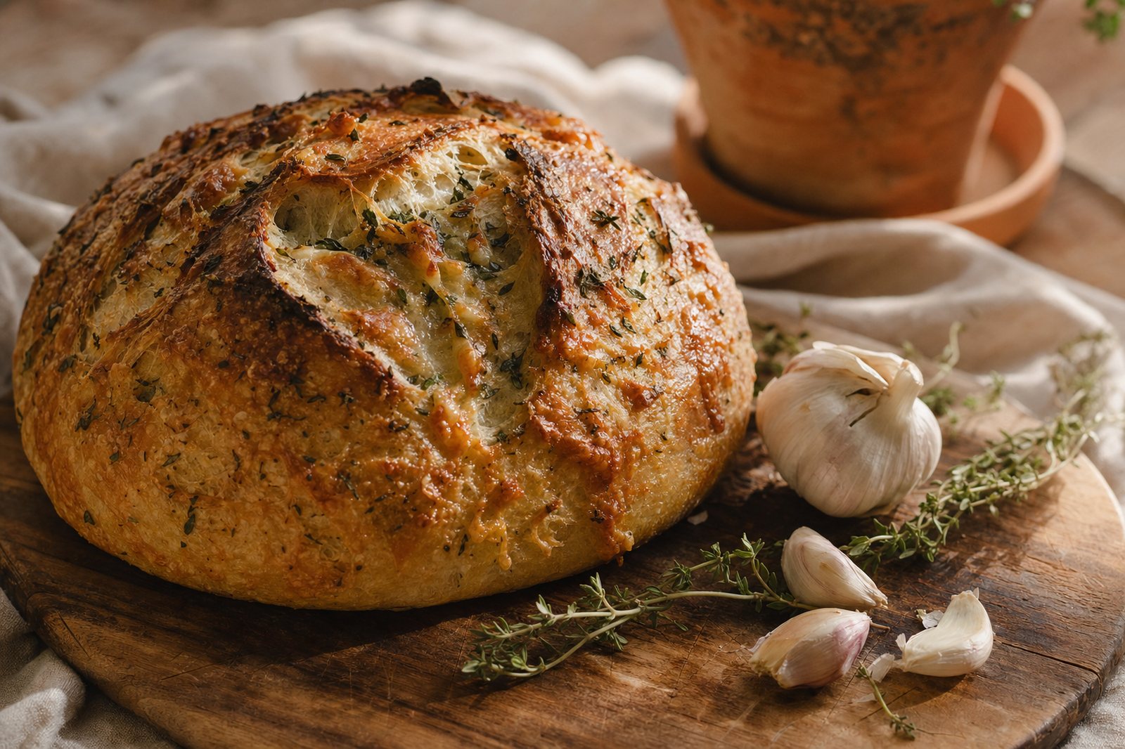 Garlic Parmesan Sourdough